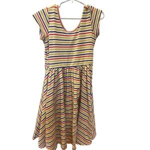 Alice + Ames 8 Twirl Dress Short Sleeve Bright Stripes